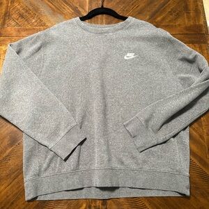 Nike Men's Heather Gray Crewneck Sweater
